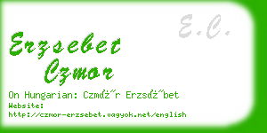 erzsebet czmor business card